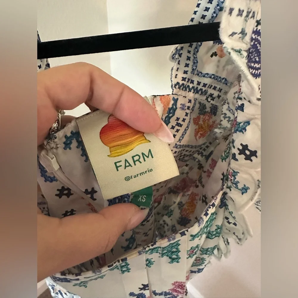 FARM Rio Floral Puff Sleeve Women's Romper XS - Picture 8 of 12